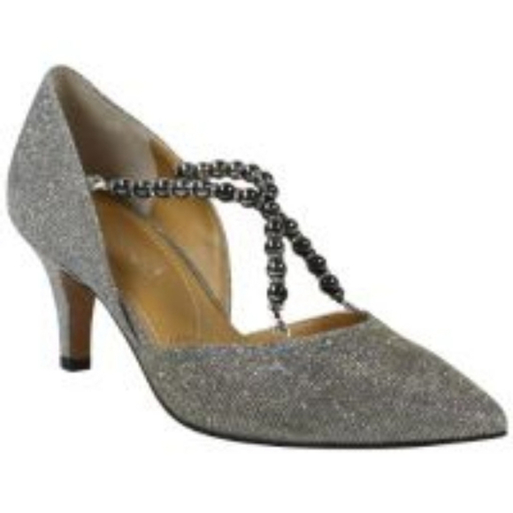 J. Renee Zayna Pewter Heels Size 7 NWOB - Picture 7 of 7